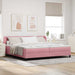 Pat cu arcuri cu saltea cu headboard Roz 200 x 200 cm Catifea - WALTI WALTI