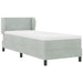 Pat cu arcuri cu saltea Gri deschis 80 x 200 cm Catifea - WALTI WALTI