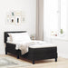 Pat cu arcuri cu saltea cu headboard Negru 80 x 200 cm Catifea - WALTI WALTI