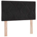 Pat cu arcuri cu saltea cu headboard Negru 80 x 200 cm Catifea - WALTI WALTI