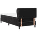 Pat cu arcuri cu saltea cu headboard Negru 80 x 200 cm Catifea - WALTI WALTI