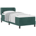 Pat cu arcuri cu headboard Verde închis 80 x 200 cm Catifea - WALTI WALTI