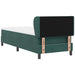 Pat cu arcuri cu headboard Verde închis 80 x 200 cm Catifea - WALTI WALTI