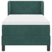Pat cu arcuri cu headboard Verde închis 80 x 200 cm Catifea - WALTI WALTI