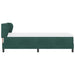 Pat cu arcuri cu headboard Verde închis 80 x 200 cm Catifea - WALTI WALTI