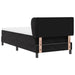 Pat cu arcuri cu saltea cu headboard Negru 90 x 190 cm Catifea - WALTI WALTI