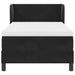 Pat cu arcuri cu saltea cu headboard Negru 90 x 190 cm Catifea - WALTI WALTI
