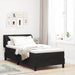 Pat cu arcuri cu saltea cu headboard Negru 90 x 200 cm Catifea - WALTI WALTI