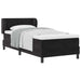 Pat cu arcuri cu saltea cu headboard Negru 100 x 200 cm Catifea - WALTI WALTI