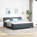 Pat cu arcuri cu headboard Gri închis 180 x 200 cm Catifea - WALTI WALTI