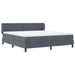 Pat cu arcuri cu headboard Gri închis 180 x 200 cm Catifea - WALTI WALTI