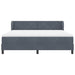 Pat cu arcuri cu headboard Gri închis 180 x 200 cm Catifea - WALTI WALTI