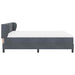 Pat cu arcuri cu headboard Gri închis 180 x 200 cm Catifea - WALTI WALTI