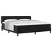 Pat cu arcuri cu saltea cu headboard Negru 180 x 200 cm Catifea - WALTI WALTI