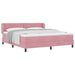 Pat cu arcuri cu saltea cu headboard Roz 180 x 200 cm Catifea - WALTI WALTI