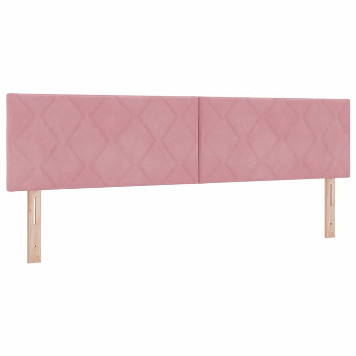 Pat cu arcuri cu saltea cu headboard Roz 180 x 200 cm Catifea - WALTI WALTI