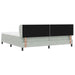 Pat cu arcuri cu headboard Gri deschis 200 x 200 cm Catifea - WALTI WALTI