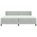 Pat cu arcuri cu headboard Gri deschis 200 x 200 cm Catifea - WALTI WALTI
