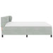 Pat cu arcuri cu headboard Gri deschis 200 x 200 cm Catifea - WALTI WALTI