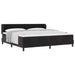Pat cu arcuri cu saltea cu headboard Negru 200 x 200 cm Catifea - WALTI WALTI