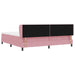 Pat cu arcuri cu headboard Roz 200 x 200 cm Catifea - WALTI WALTI