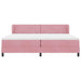 Pat cu arcuri cu headboard Roz 200 x 200 cm Catifea - WALTI WALTI