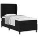 Pat cu arcuri cu saltea cu headboard Negru 80 x 200 cm țesătură - WALTI WALTI