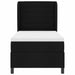 Pat cu arcuri cu saltea cu headboard Negru 90 x 200 cm țesătură - WALTI WALTI
