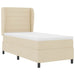 Pat cu arcuri cu saltea cu headboard Crem 90 x 200 cm țesătură - WALTI WALTI