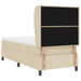 Pat cu arcuri cu saltea cu headboard Crem 90 x 200 cm țesătură - WALTI WALTI
