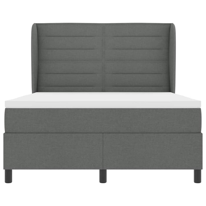 Pat cu arcuri cu saltea Gri închis 160 x 200 cm țesătură - WALTI WALTI