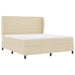 Pat cu arcuri cu saltea cu headboard Crem 180 x 200 cm țesătură - WALTI WALTI