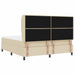 Pat cu arcuri cu saltea cu headboard Crem 180 x 200 cm țesătură - WALTI WALTI