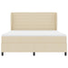 Pat cu arcuri cu saltea cu headboard Crem 180 x 200 cm țesătură - WALTI WALTI