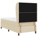 Pat cu arcuri cu saltea cu headboard Crem 90 x 200 cm țesătură - WALTI WALTI