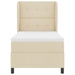 Pat cu arcuri cu saltea cu headboard Crem 90 x 200 cm țesătură - WALTI WALTI