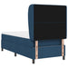 Pat cu arcuri cu headboard albastru 90 x 200 cm țesătură - WALTI WALTI