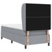 Pat cu arcuri cu headboard Gri deschis 100 x 200 cm țesătură - WALTI WALTI