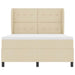 Pat cu arcuri cu saltea cu headboard Crem 160 x 200 cm țesătură - WALTI WALTI