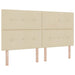 Pat cu arcuri cu saltea cu headboard Crem 180 x 200 cm țesătură - WALTI WALTI