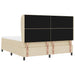 Pat cu arcuri cu saltea cu headboard Crem 180 x 200 cm țesătură - WALTI WALTI