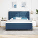 Pat cu arcuri cu headboard albastru 180 x 200 cm țesătură - WALTI WALTI
