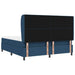 Pat cu arcuri cu headboard albastru 180 x 200 cm țesătură - WALTI WALTI