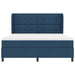 Pat cu arcuri cu headboard albastru 180 x 200 cm țesătură - WALTI WALTI