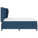 Pat cu arcuri cu headboard albastru 180 x 200 cm țesătură - WALTI WALTI