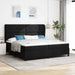 Pat cu arcuri cu headboard Negru 200 x 200 cm țesătură - WALTI WALTI