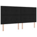 Pat cu arcuri cu headboard Negru 200 x 200 cm țesătură - WALTI WALTI