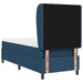 Pat cu arcuri cu headboard albastru 80 x 200 cm țesătură - WALTI WALTI
