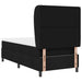 Pat cu arcuri cu headboard Negru 90 x 190 cm țesătură - WALTI WALTI