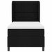 Pat cu arcuri cu headboard Negru 90 x 190 cm țesătură - WALTI WALTI